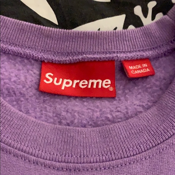 Light purple Supreme sweatshirt Medium - Picture 2 of 4